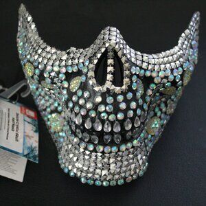 Deluxe Crystal Skull Half Face Mask